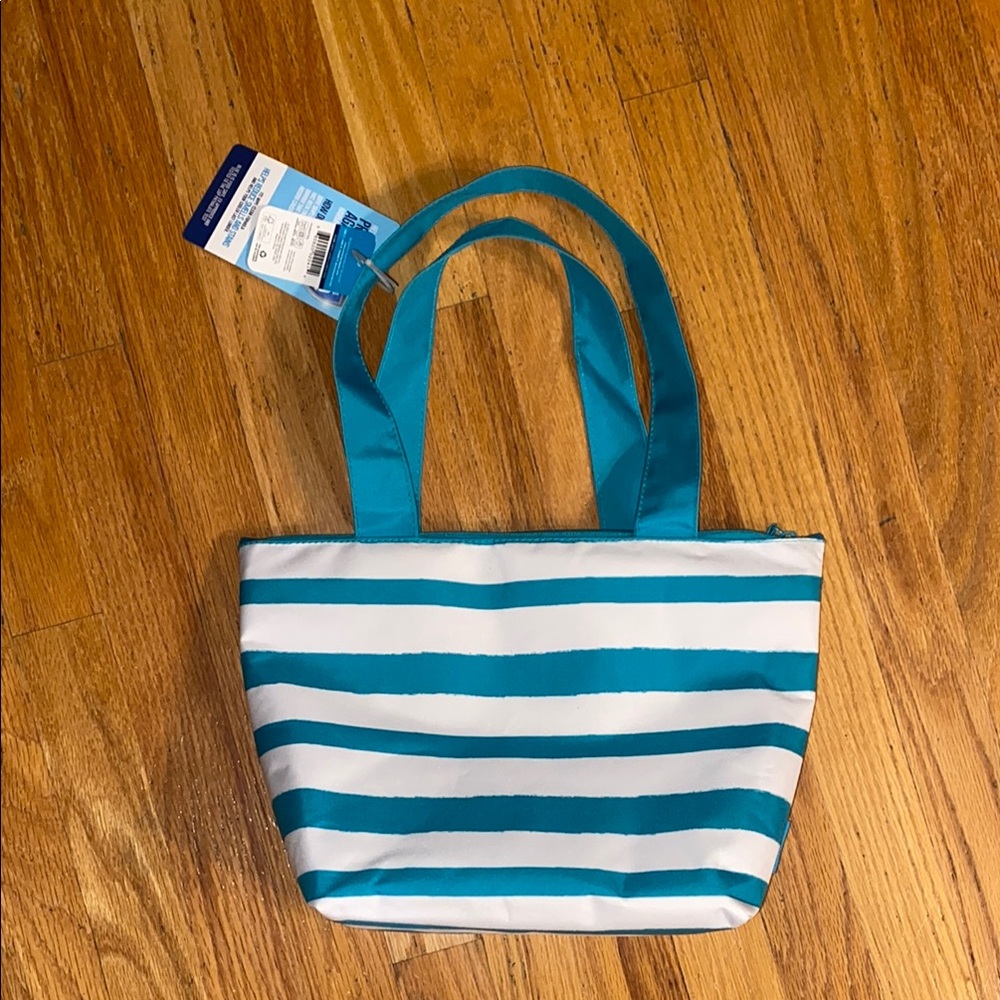 NEW Striped Canvas Lunch Tote